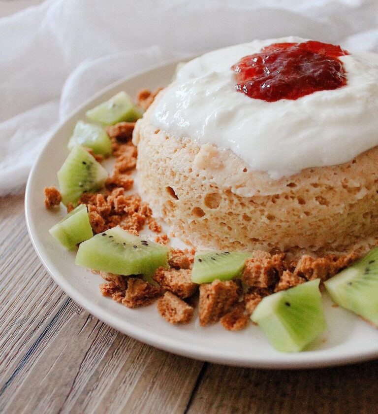 Bowlcake façon cheesecake aux fraises