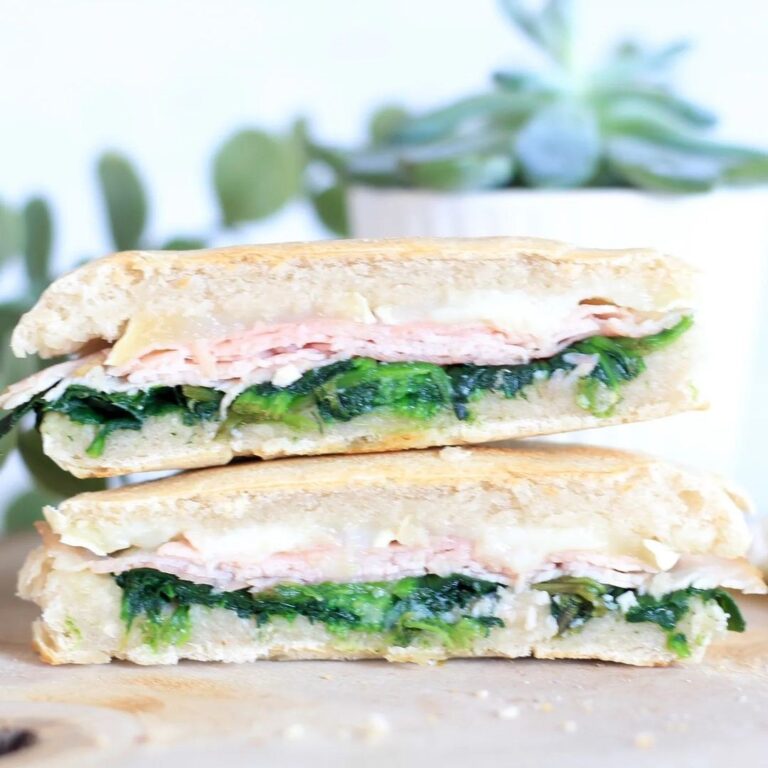 Panini chèvre, jambon & épinards