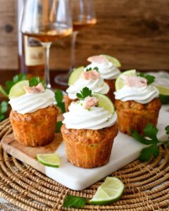 Cupcakes salés saumon fumé et chantilly au fromage frais