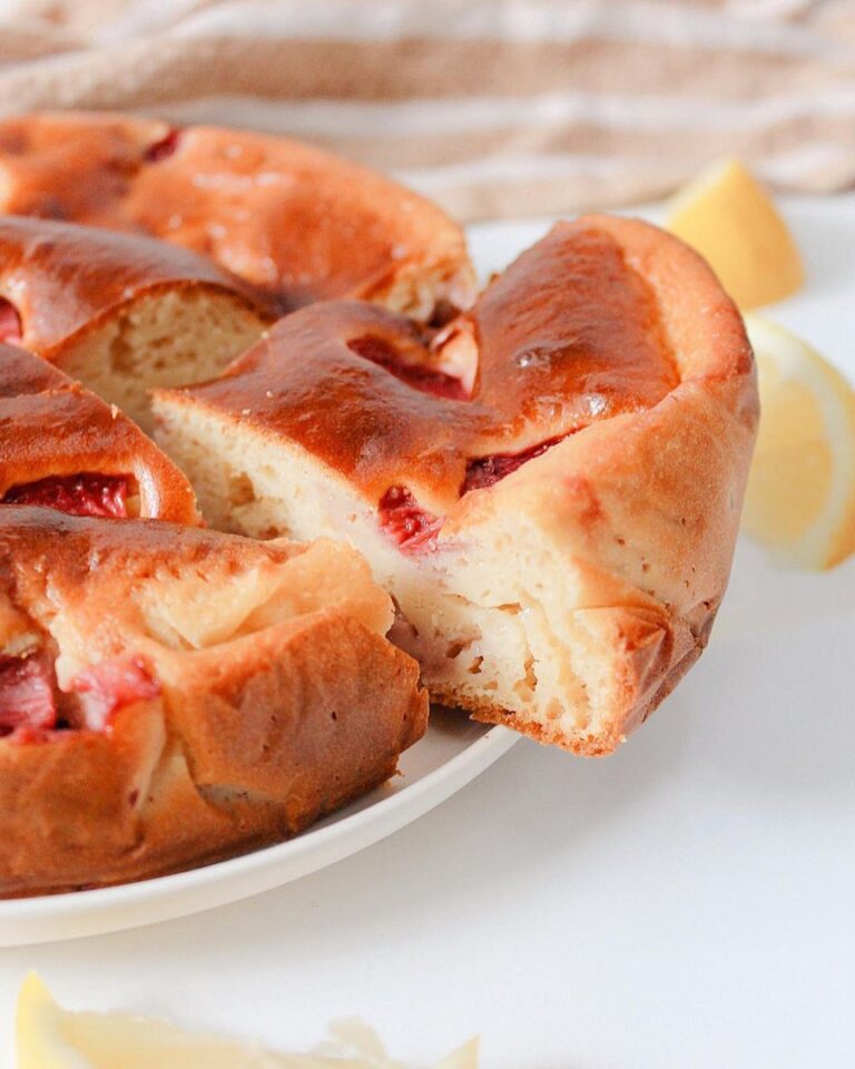Moelleux aux fraises et citron