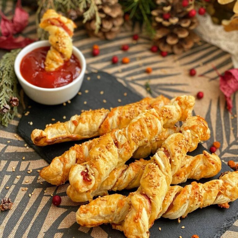 Torsades feuilletées jambon et fromage Torsades feuilletées jambon et fromage