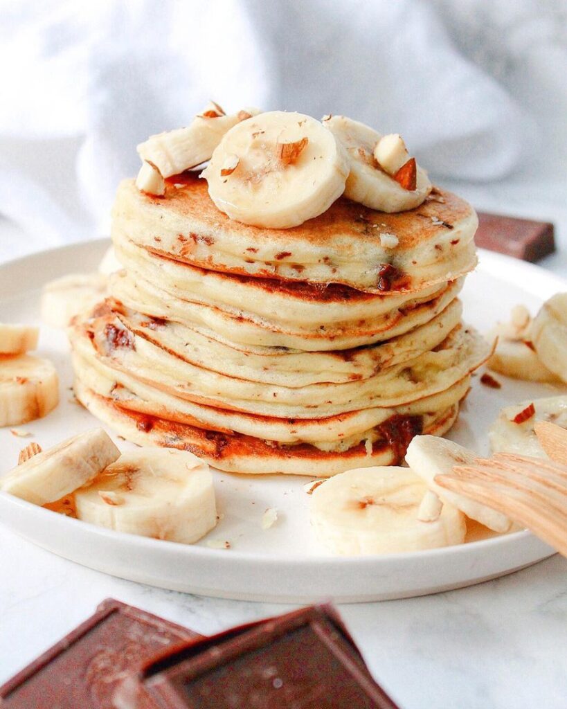 Pancakes aux pépites de chocolat