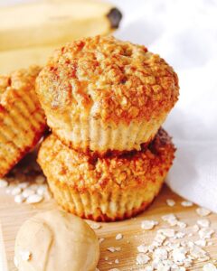 Muffins aux flocons d&rsquo;avoine et banane