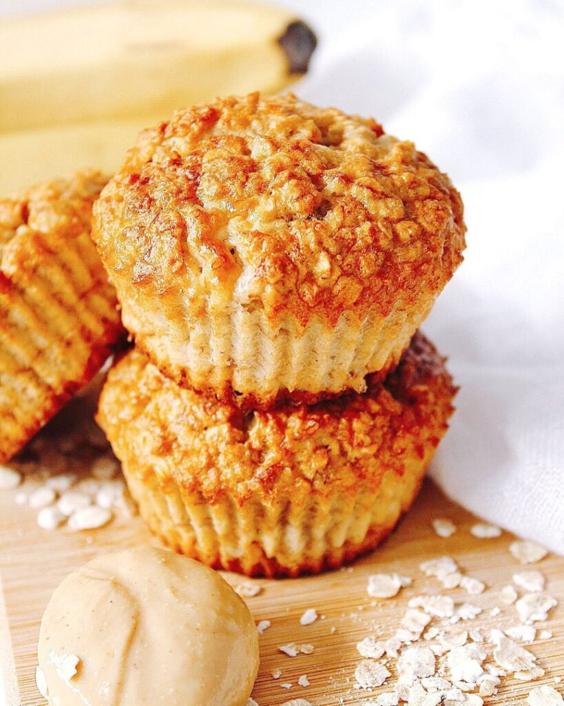Muffins aux flocons d&rsquo;avoine et banane
