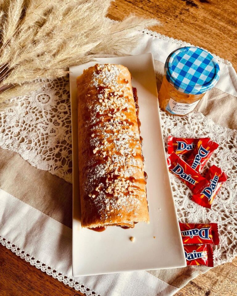 Roulé au caramel beurre salé & daim
