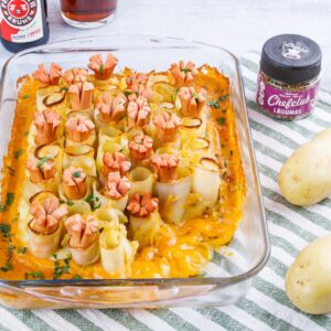 Kartoffelgratin mit Senfsauce