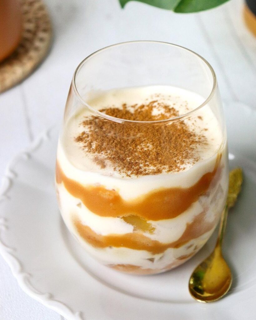 Tiramisu en verrine pommes – caramel beurre-salé