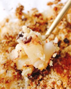 Crumble pomme, poire et chocolat express Crumble pomme, poire et chocolat express