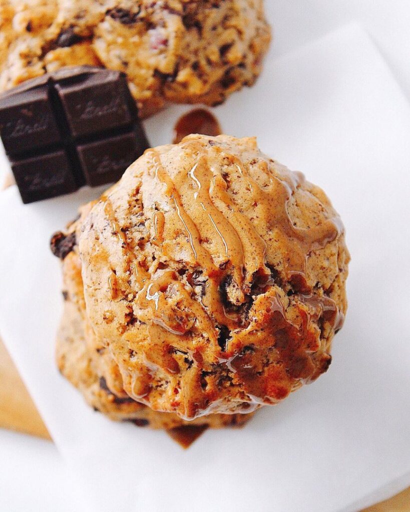 Cookies moelleux bien dodus noisette et chocolat