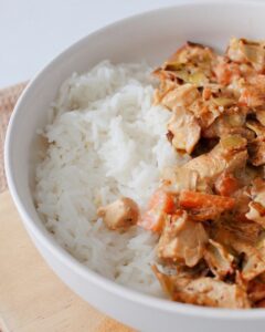 Poulet et légumes à la moutarde