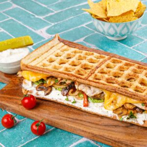 Delicioso sándwich de pollo!