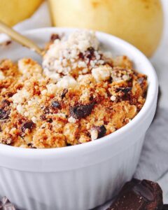 Crumble poire chocolat Crumble poire chocolat