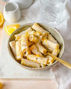 Pâtes au fromage de chèvre et au basilic