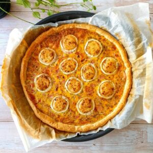 Tarte au jambon & chèvre Tarte au jambon & chèvre