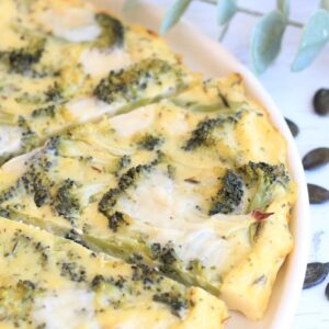 Quiche sans pâte brocolis & maroilles