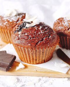 Muffins au cacao coeur choco