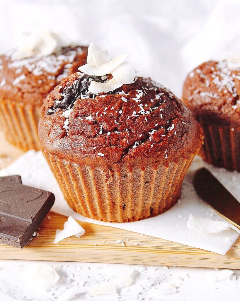 Muffins au cacao coeur choco
