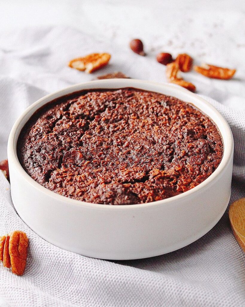 Porridge au four façon brownie