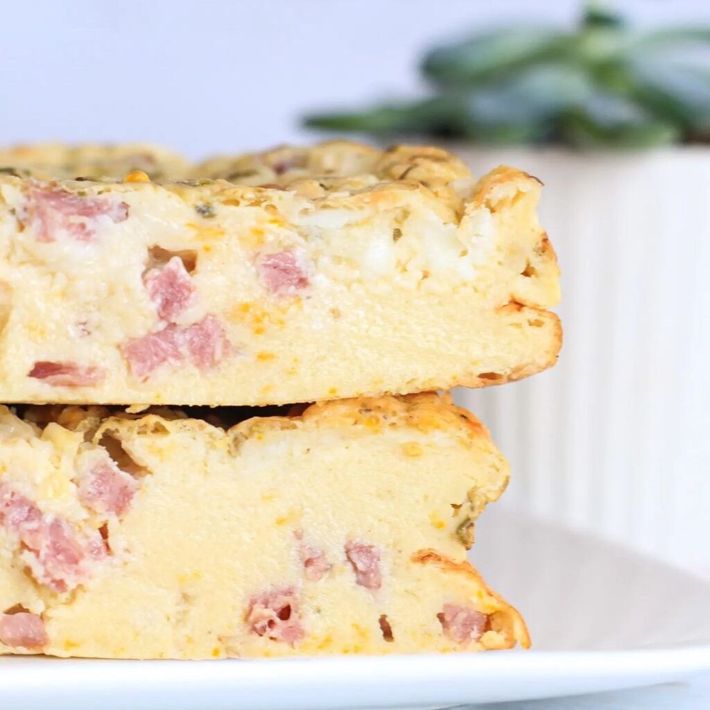 Quiche sans pâte bacon et mozzarella