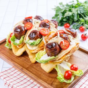 La fiesta de tacos de carne