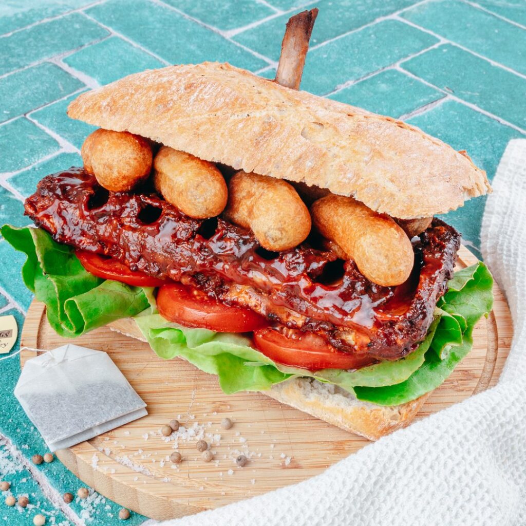Rib Sandwich & Fried Pickles