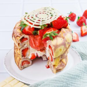Torta panqueca de morango