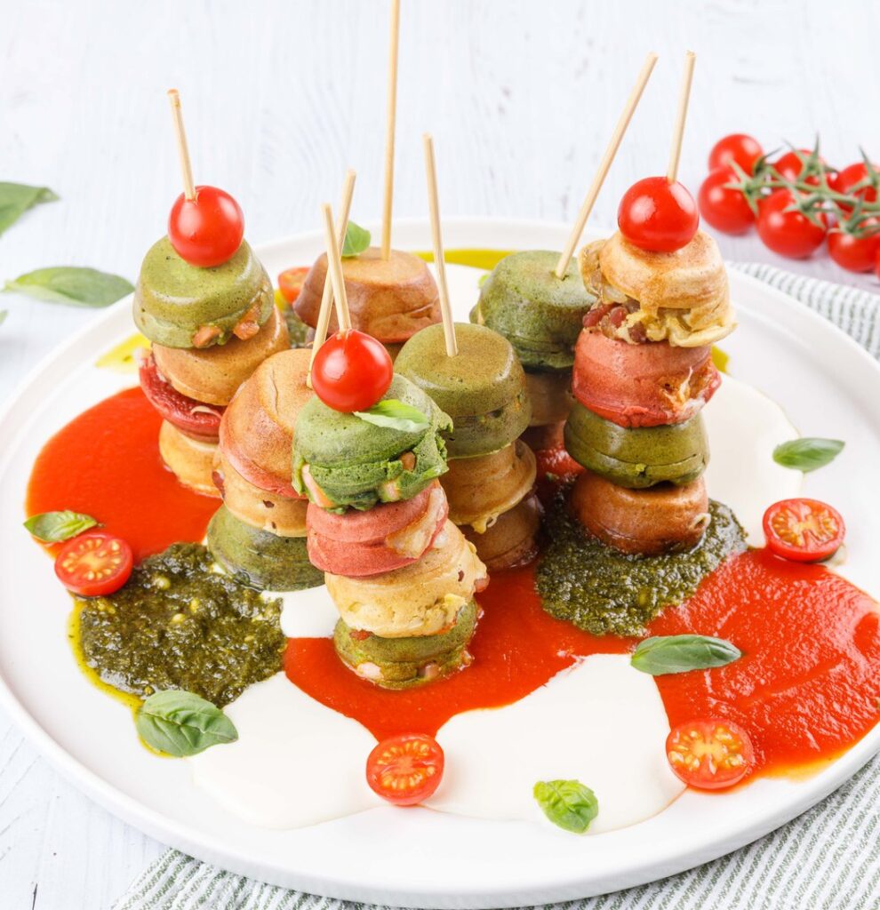 Apéro mini-cakes arc-en-ciel