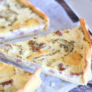 Tarte bacon et halloumi Tarte bacon et halloumi