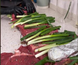Carne de costela recheada