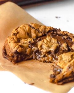 Cookie vegan crème de marron – praliné noisette