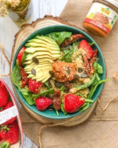 Salade printanière épinards et fraises Salade printanière épinards et fraises
