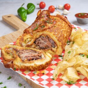 The Crispy & Tender Short Rib Wrapped in Grilled Cheese Sandwich The Crispy & Tender Short Rib Wrapped in Grilled Cheese Sandwich
