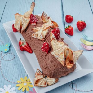 Tronco de borboletas de chocolate