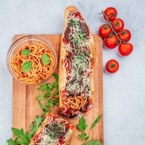 Spaghetti & Meatball Sub Sandwich