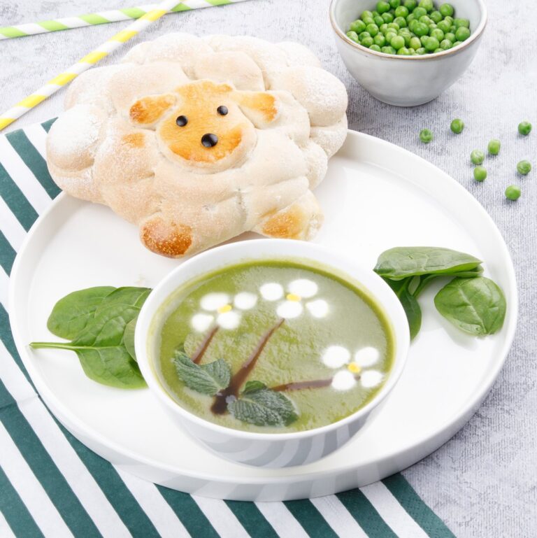 Spring Veggie Soup & Sheep Bread