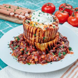 Cheesy Hot Dogs Turm Cheesy Hot Dogs Turm
