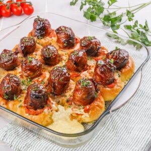 Albóndigas rellenas de ajo!