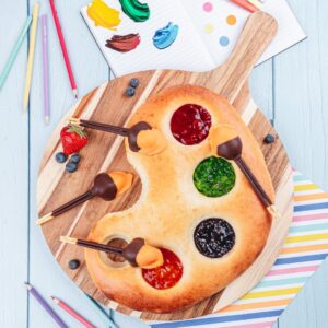 Paleta de tintas arco-íris