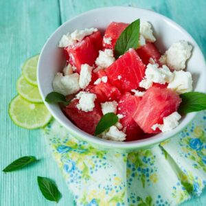 Erfrischender Wassermelonensalat Erfrischender Wassermelonensalat