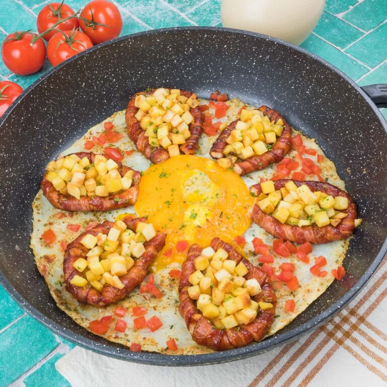 Huevo frito de avestruz!