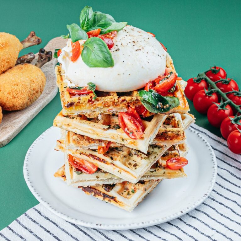 Italienisches Hühnchen & gefüllte Waffeln