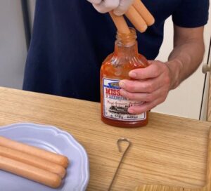 Perrito con queso y chile!