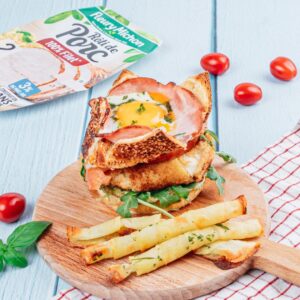 Hamburguesa de mozzarella y jamón!