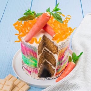 Tarta de zanahoria arco iris!