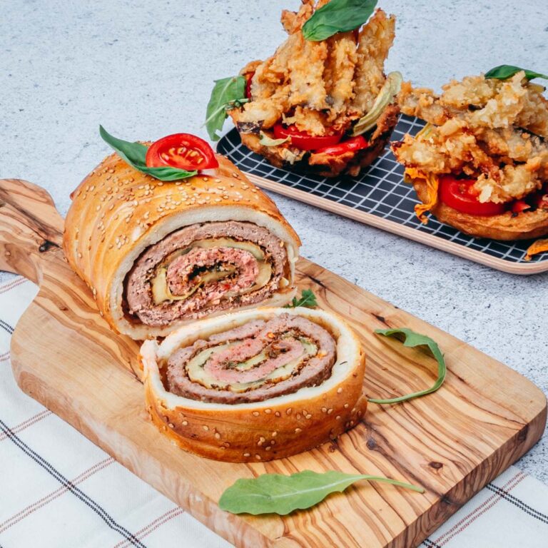 Bûche burger roulée à l’italienne