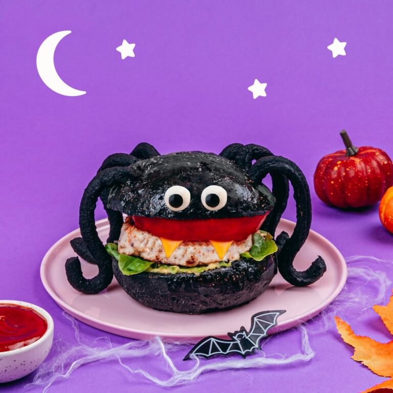 Le burger araignée d&rsquo;Halloween