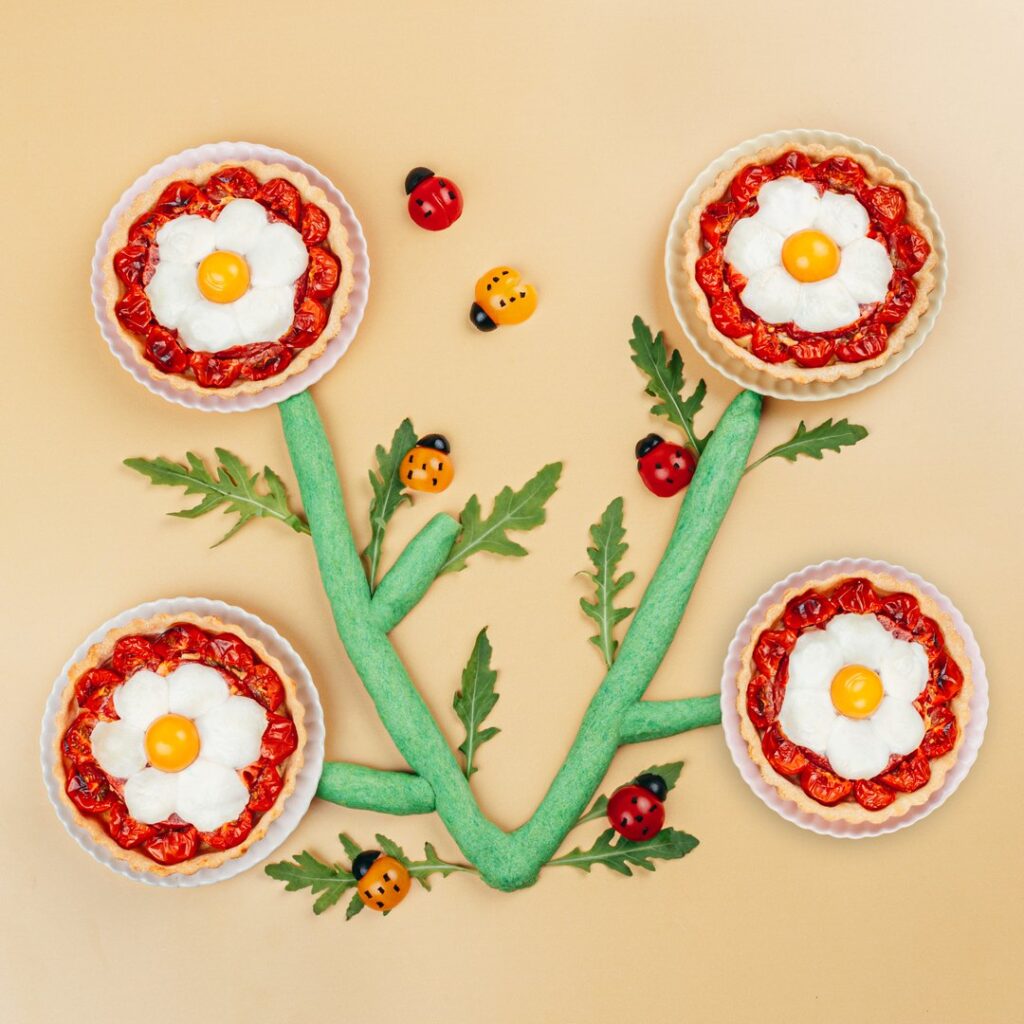 Les tartelettes à la tomate marguerite