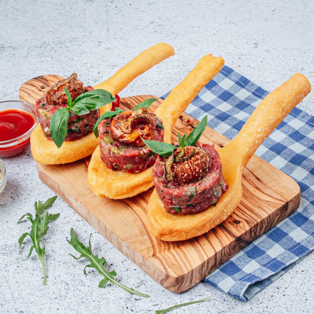 Steak Tartare & Potato Spoon