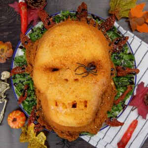 Caveira recheada de Halloween