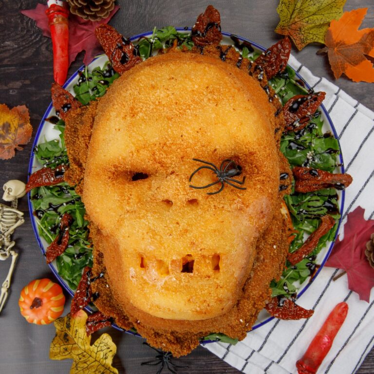 Caveira recheada de Halloween